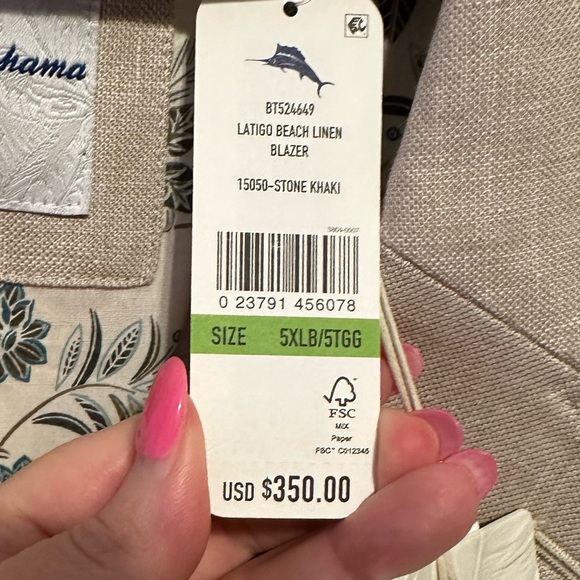 NWT Tommy Bahama Linen jacket 
5XLT - Picture 10 of 10